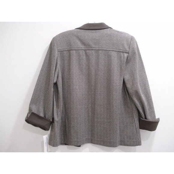 Alfred Dunner Ladies Cocoa Brown Blazer Jacket Petite Size 6P - Picture 3 of 11